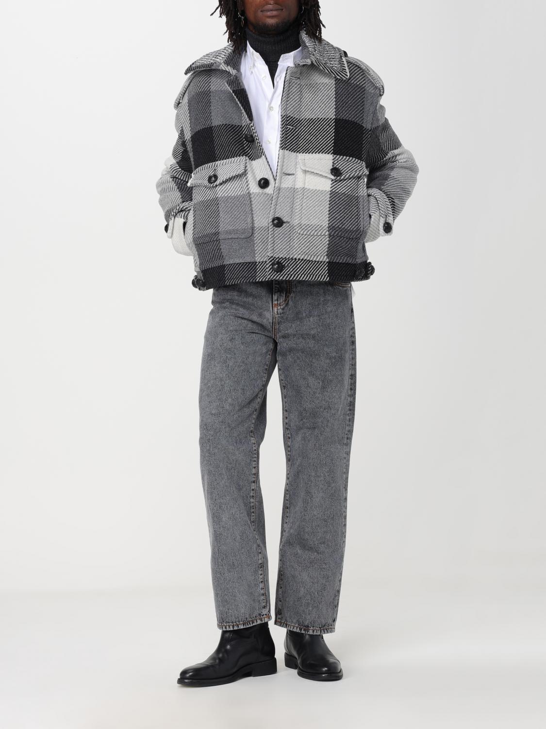 ETRO JACKET: Etro jacket in wool blend with check pattern, Black - Img 2