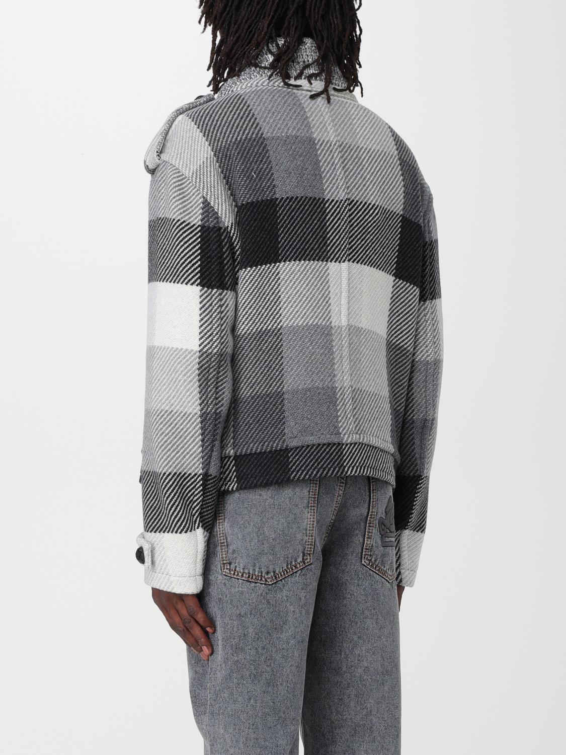 ETRO JACKET: Etro jacket in wool blend with check pattern, Black - Img 3