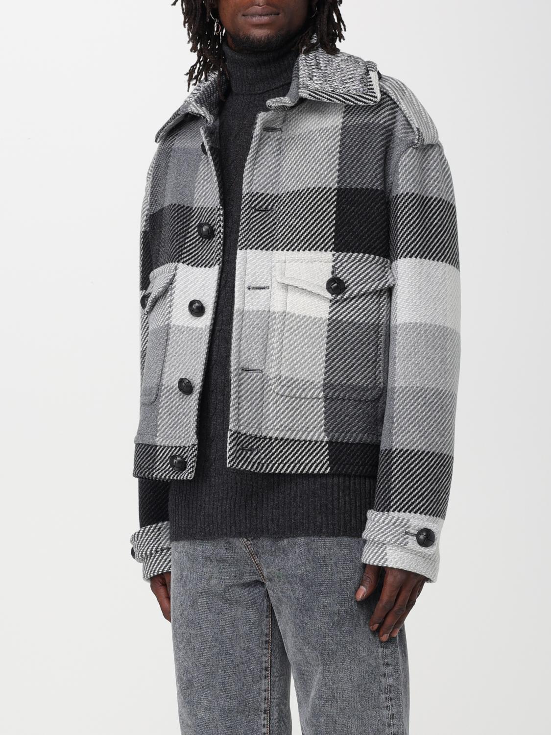 ETRO JACKET: Etro jacket in wool blend with check pattern, Black - Img 4