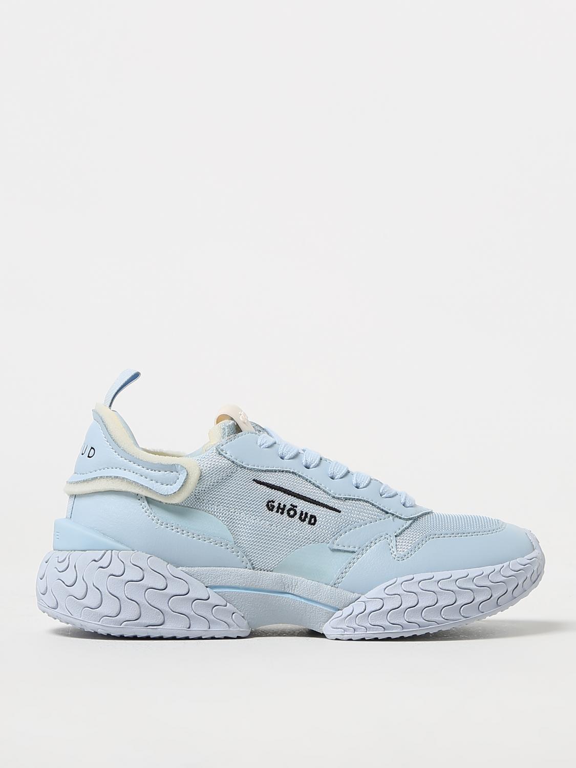 GHOUD SNEAKERS: Sneakers Tyre Ghoud in pelle e mesh, Cielo - Img 1