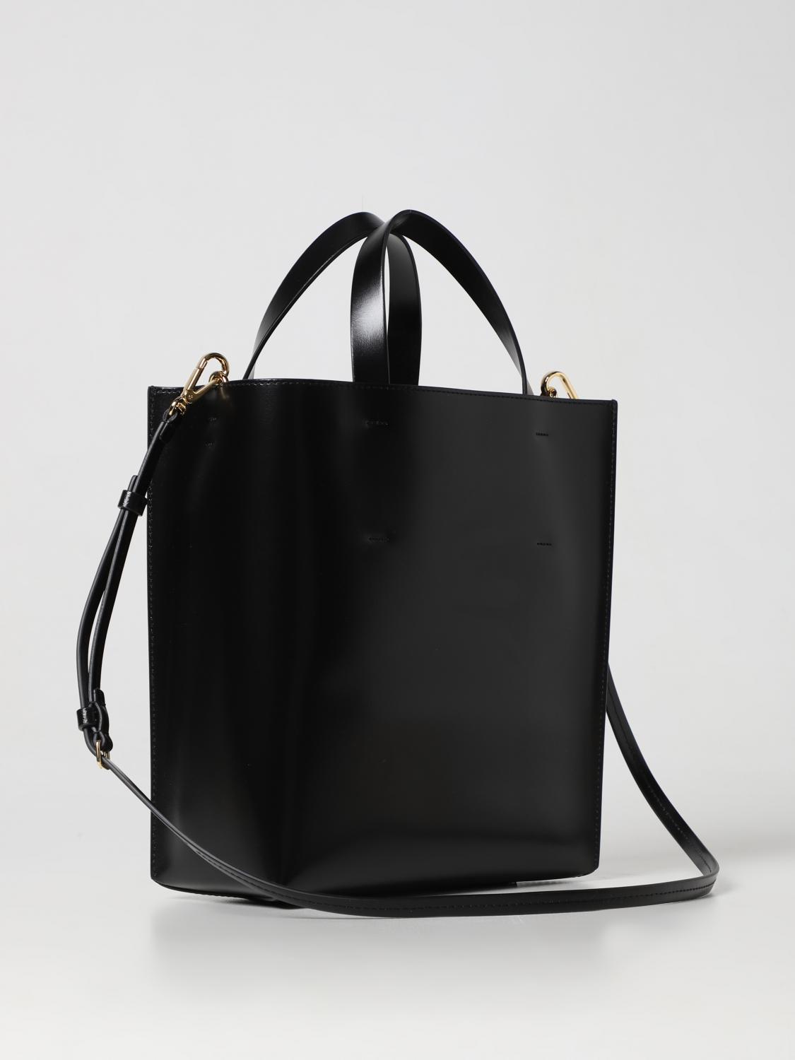【新品未使用タグ付】 MARNI SHMPV01TY0 LV639BLACK Marni Museum bag in smooth leather - Black | SHMPV01TY0LV639