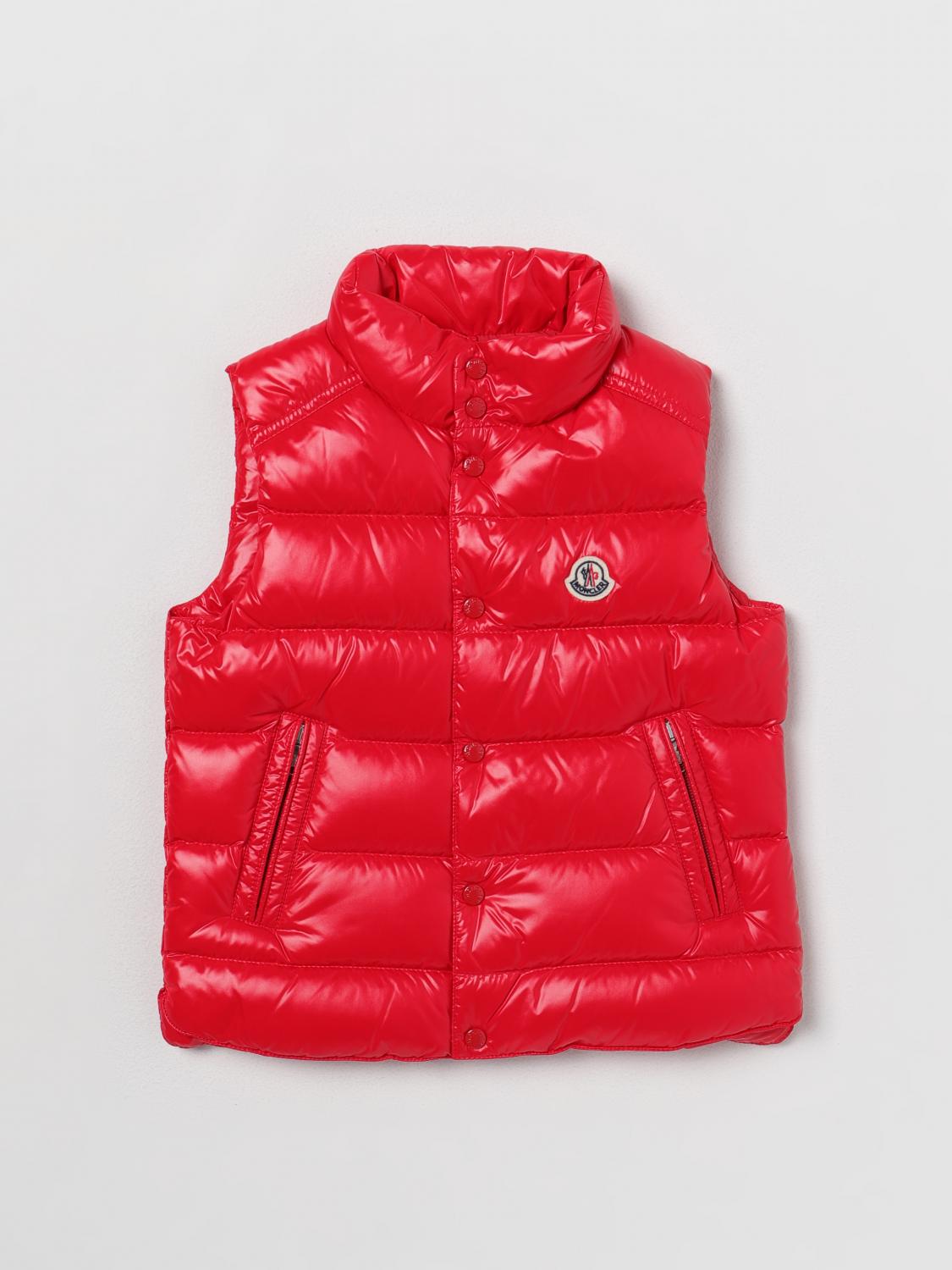 MONCLER Jacket kids Red Moncler waistcoat 1A1262068950 online at GIGLIO.COM