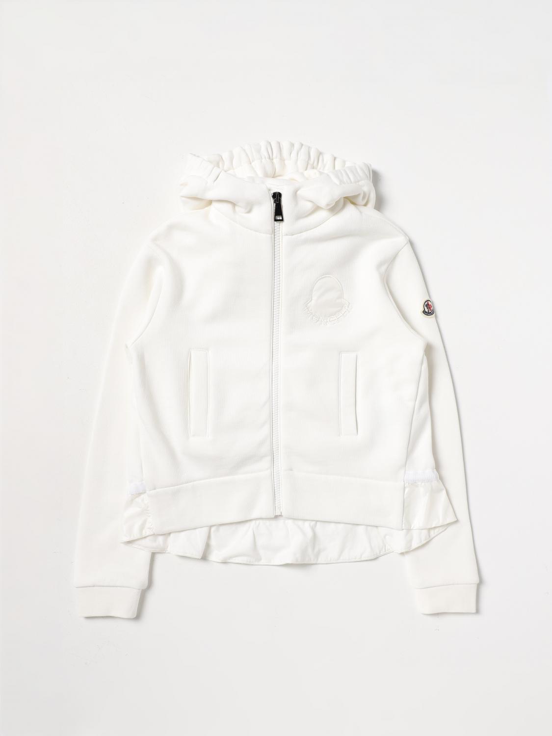 MONCLER MAGLIA: Felpa Moncler in tessuto sintetico, Crema - Img 1