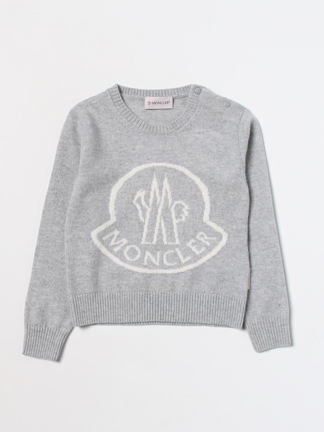 MONCLER SWEATER: Moncler sweater in wool and cashmere, Grey - Img 1