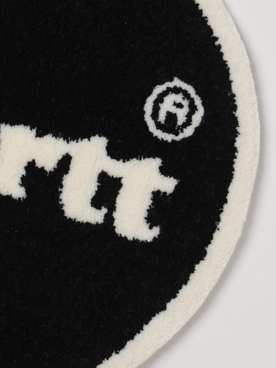 CARHARTT WIP TAPPETI: Tappeto Heart Carhartt Wip in tessuto con logo, Nero - Img 2