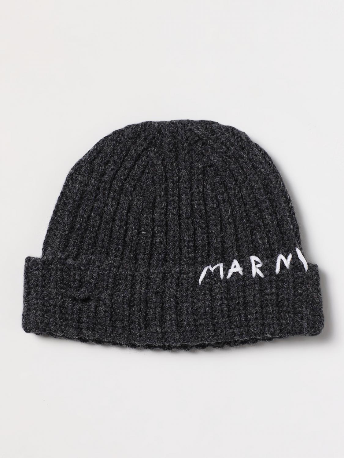MARNI HAT: Marni wool hat, Charcoal - Img 1