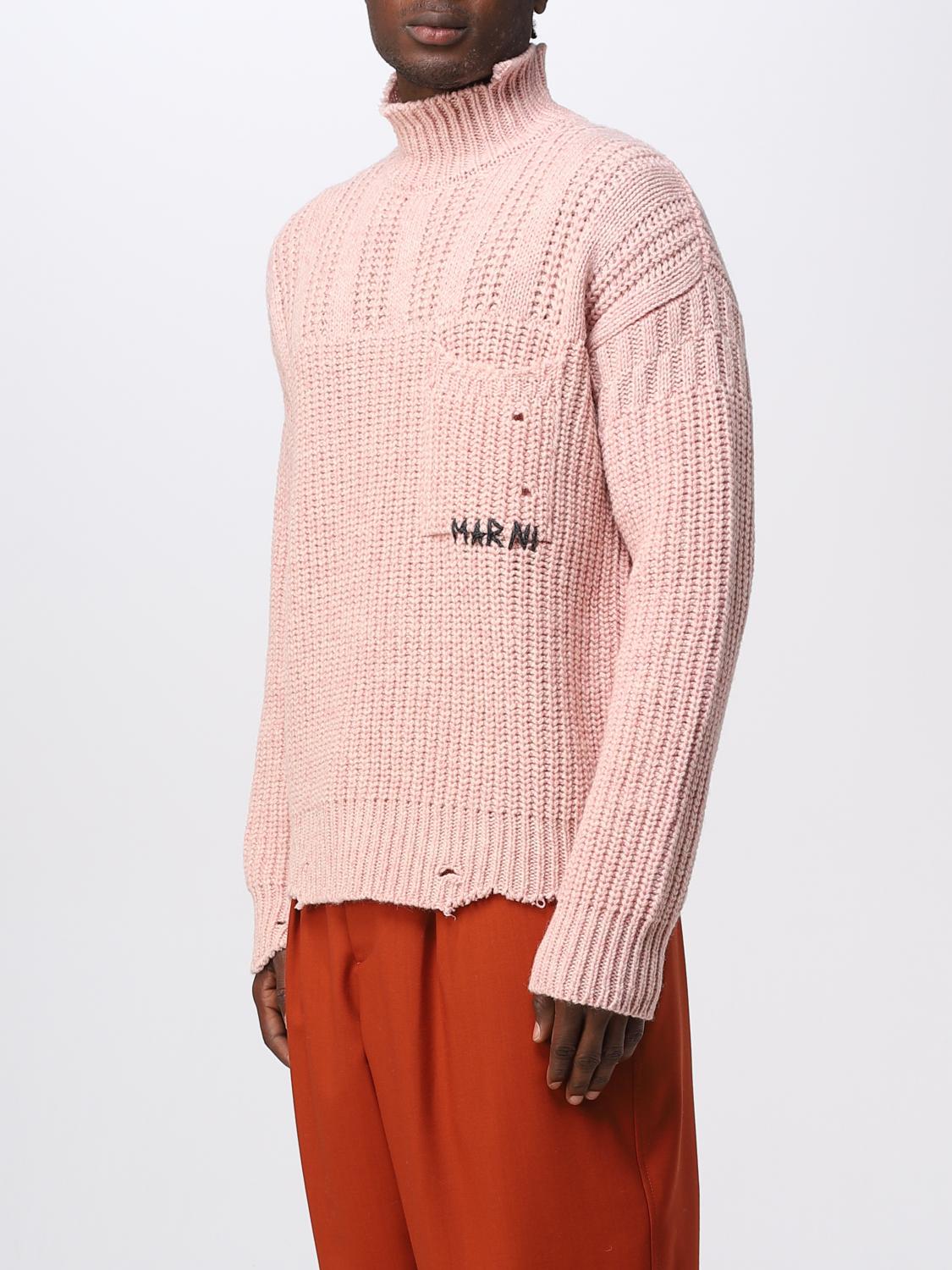 MARNI MAGLIA: Marni sweater in used effect wool, Pink - Img 4