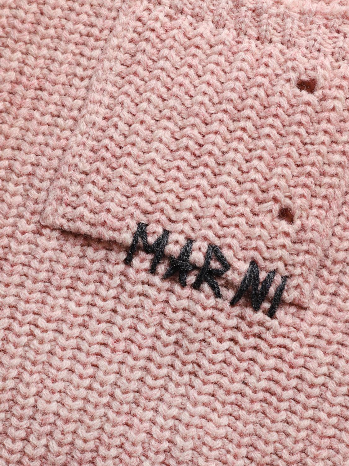 MARNI MAGLIA: Marni sweater in used effect wool, Pink - Img 6