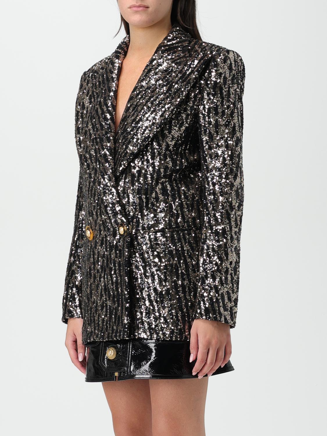 Balmain Double-breasted blazer in sequined fabric - Gold | BF1SJ036XG04 | GIGLIO.COM Balmain Double-breasted blazer in sequined fabric - Gold | BF1SJ036XG04 | GIGLIO.COM