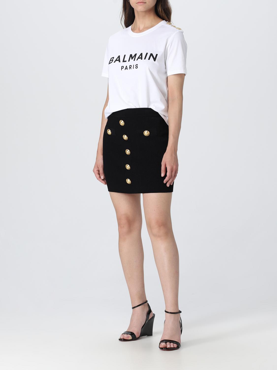 BALMAIN 티셔츠: 티셔츠 여성 Balmain, 화이트 - Img 2