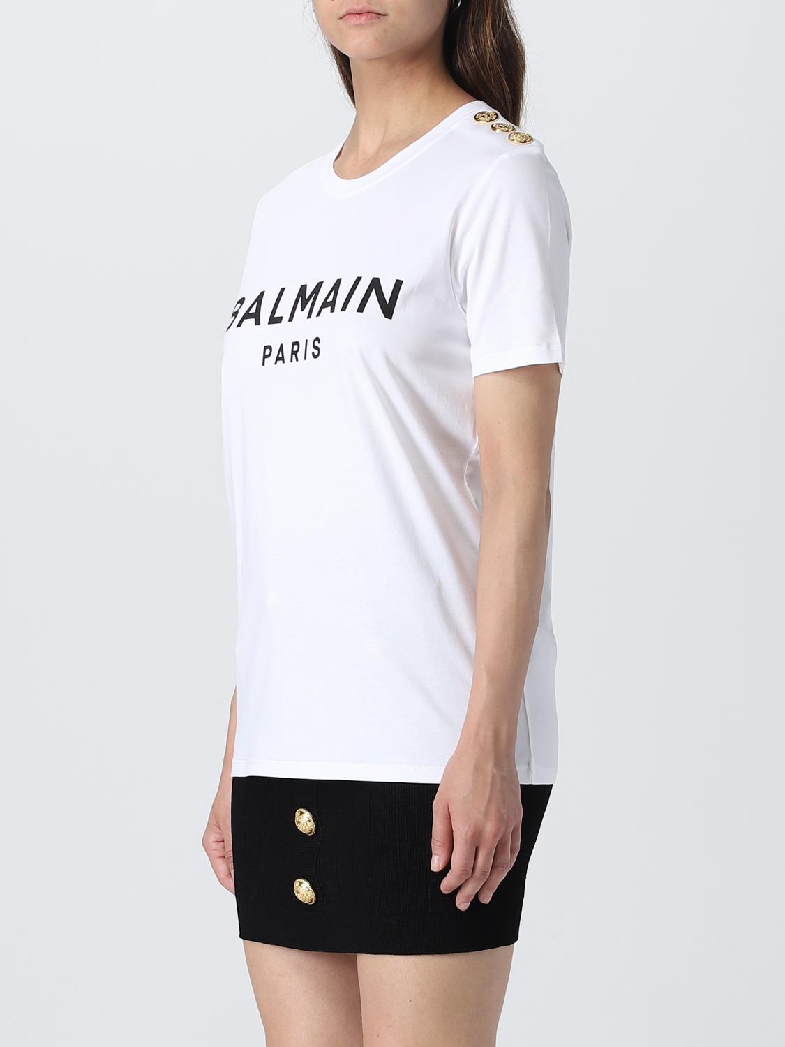 BALMAIN 티셔츠: 티셔츠 여성 Balmain, 화이트 - Img 4
