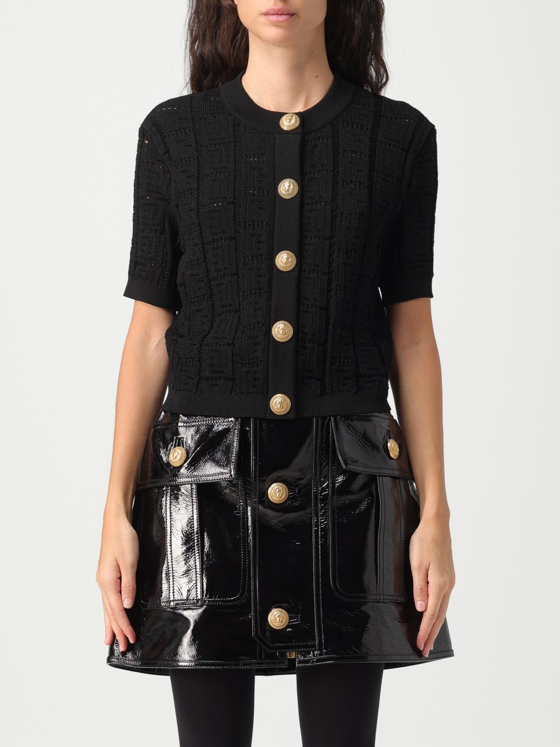 BALMAIN STRICKJACKE: Pullover damen Balmain, Schwarz - Img 1