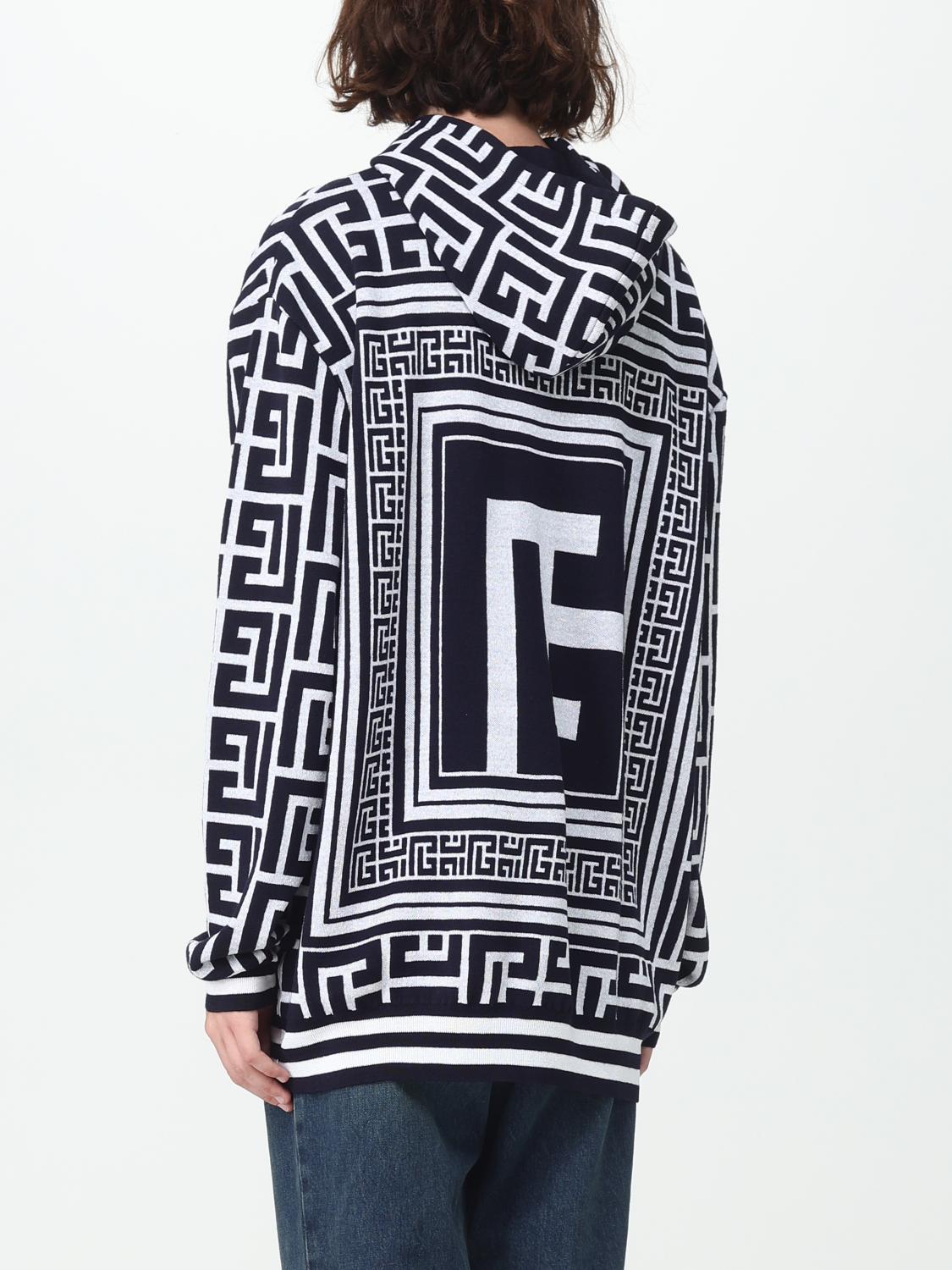 BALMAIN SUDADERA: Sudadera hombre Balmain, Azul Oscuro - Img 3