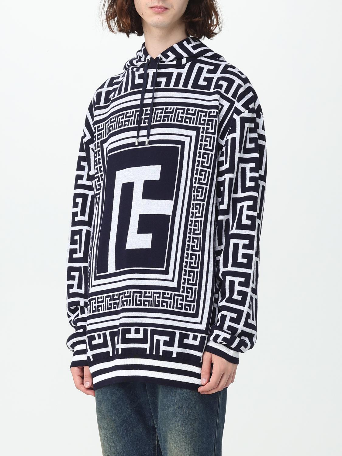 BALMAIN SUDADERA: Sudadera hombre Balmain, Azul Oscuro - Img 4