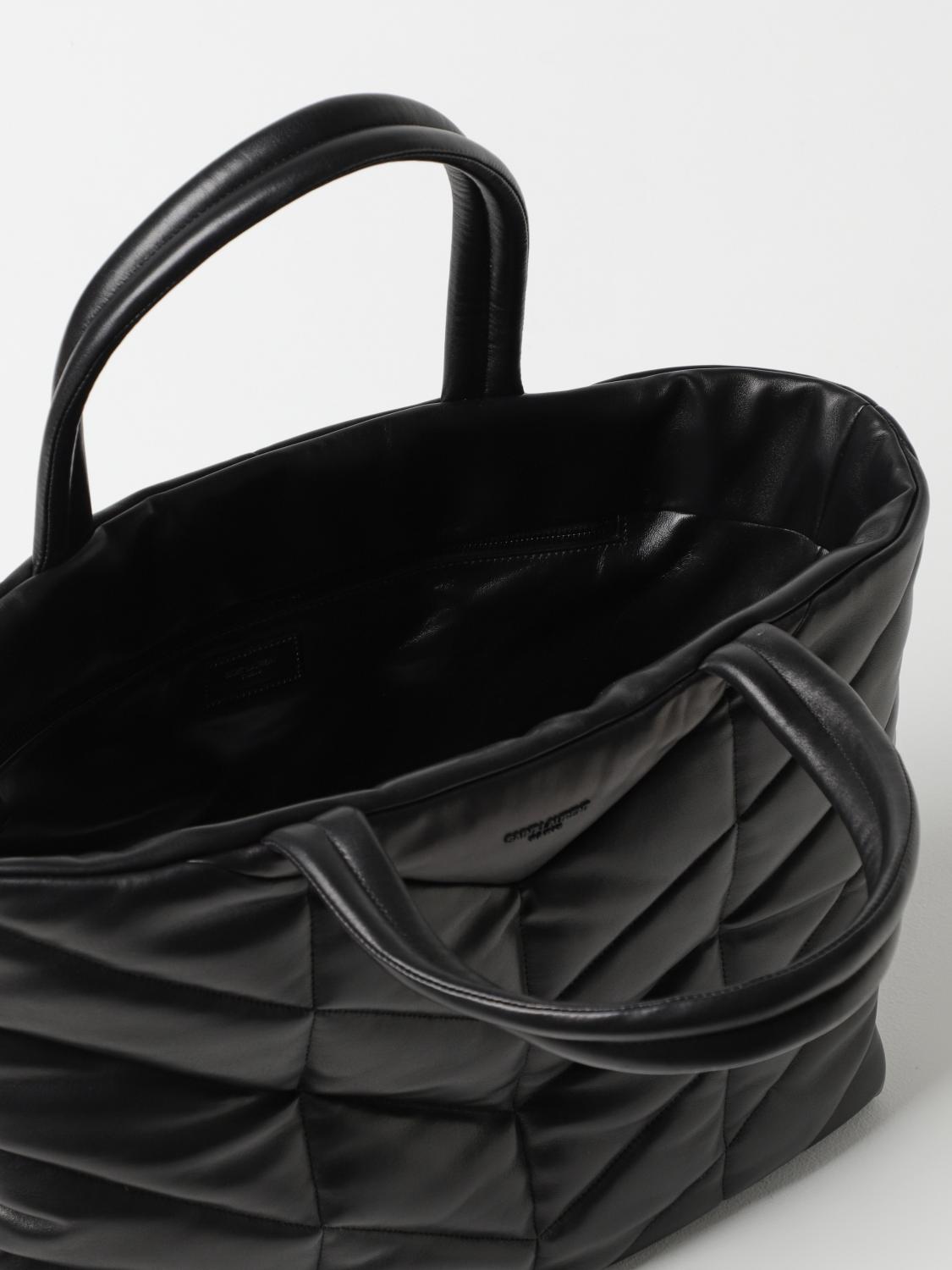 SAINT LAURENT BORSA TOTE: Borsa Puffer Saint Laurent in nappa trapuntata, Nero - Img 5