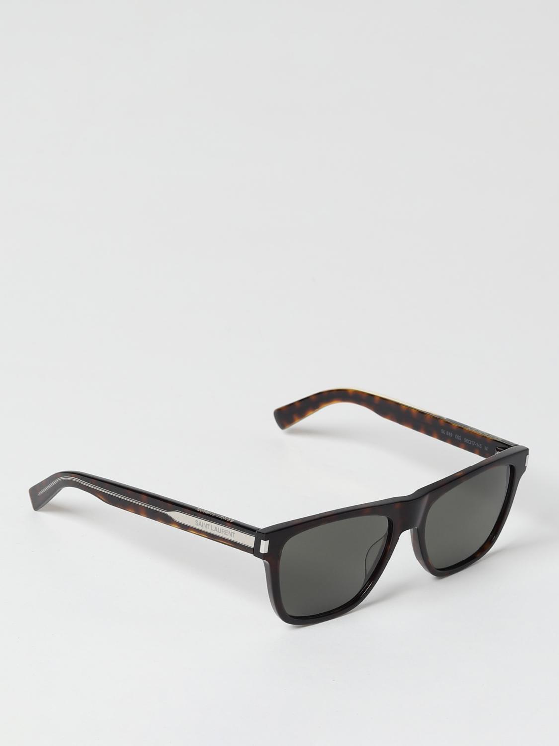 SAINT LAURENT SUNGLASSES: Saint Laurent sunglasses in acetate, Brown - Img 1