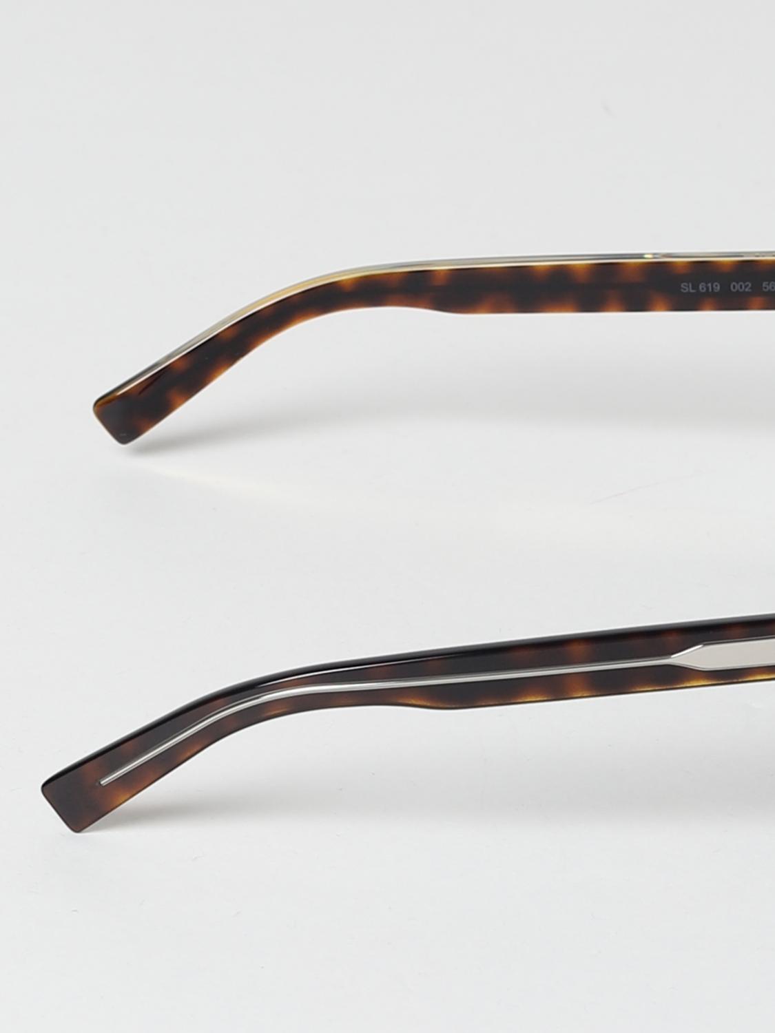 SAINT LAURENT SUNGLASSES: Saint Laurent sunglasses in acetate, Brown - Img 3