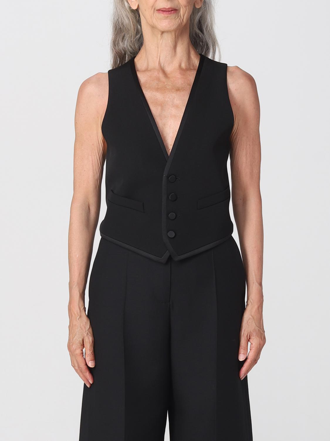 SAINT LAURENT: wool tuxedo vest Black Saint Laurent waistcoat