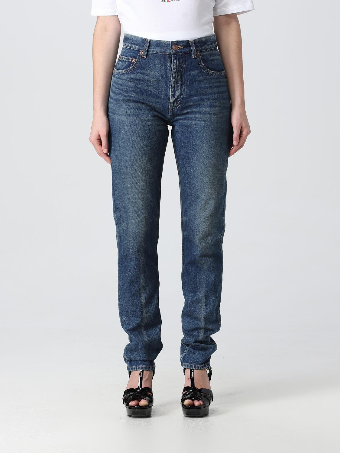 SAINT LAURENT JEANS: Jeans Cindy Saint Lauren in denim, Denim - Img 1