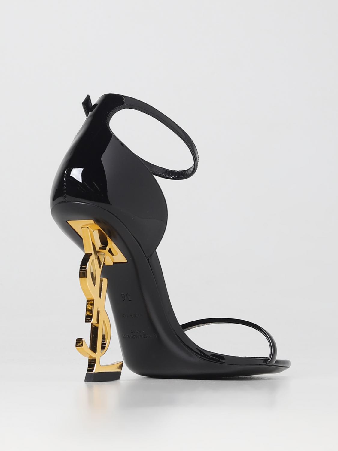 Saint Laurent Opyum sandals in patent leather with sculptural heel