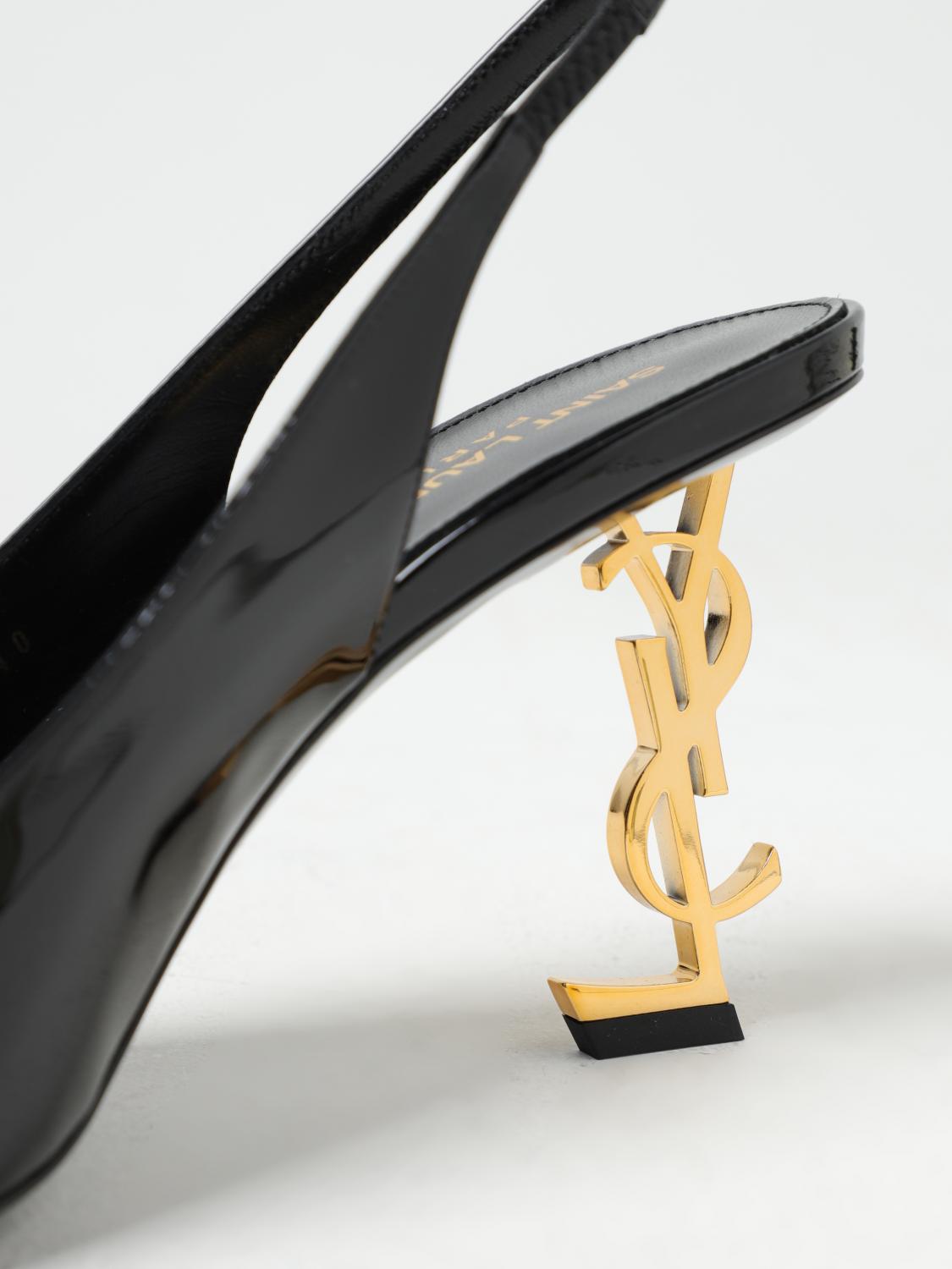 SAINT LAURENT: Opyum slingbacks in patent leather - Black SAINT LAURENT: Opyum slingbacks in patent leather - Black