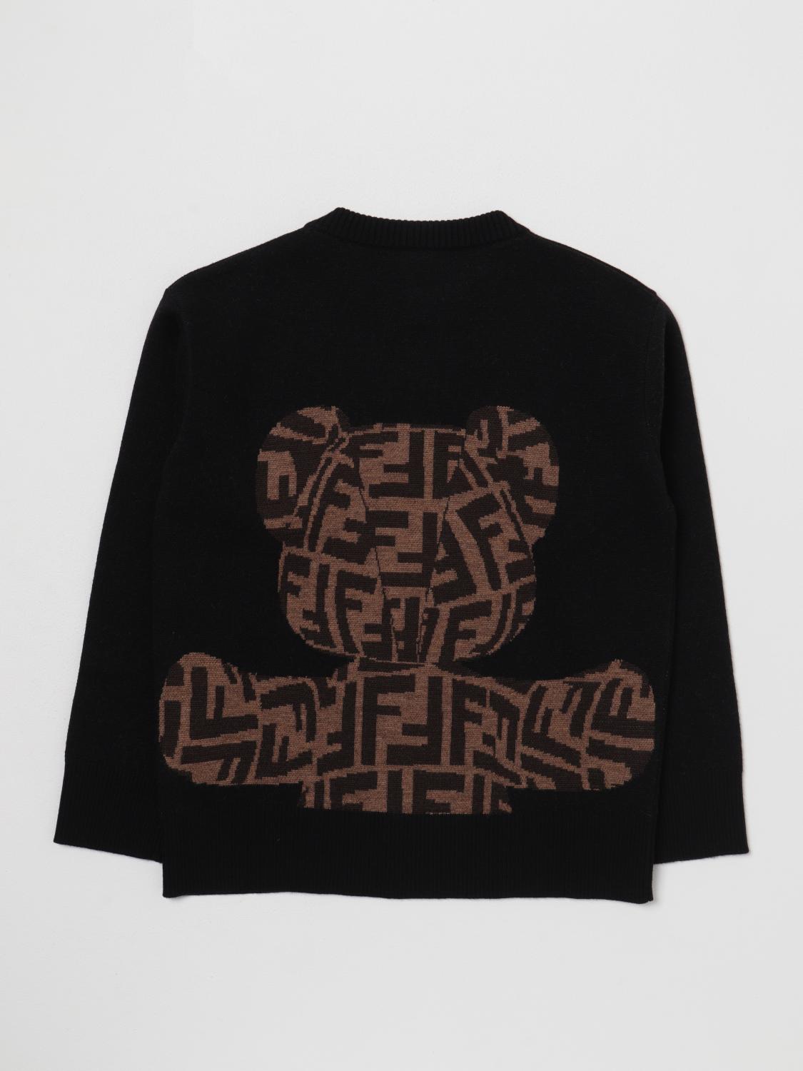 FENDI KIDS ニットスタジャン　ウール100% 2024年購入 Fendi Sweater kids Kids - Black | JUG037AJ3E | GIGLIO.COM
