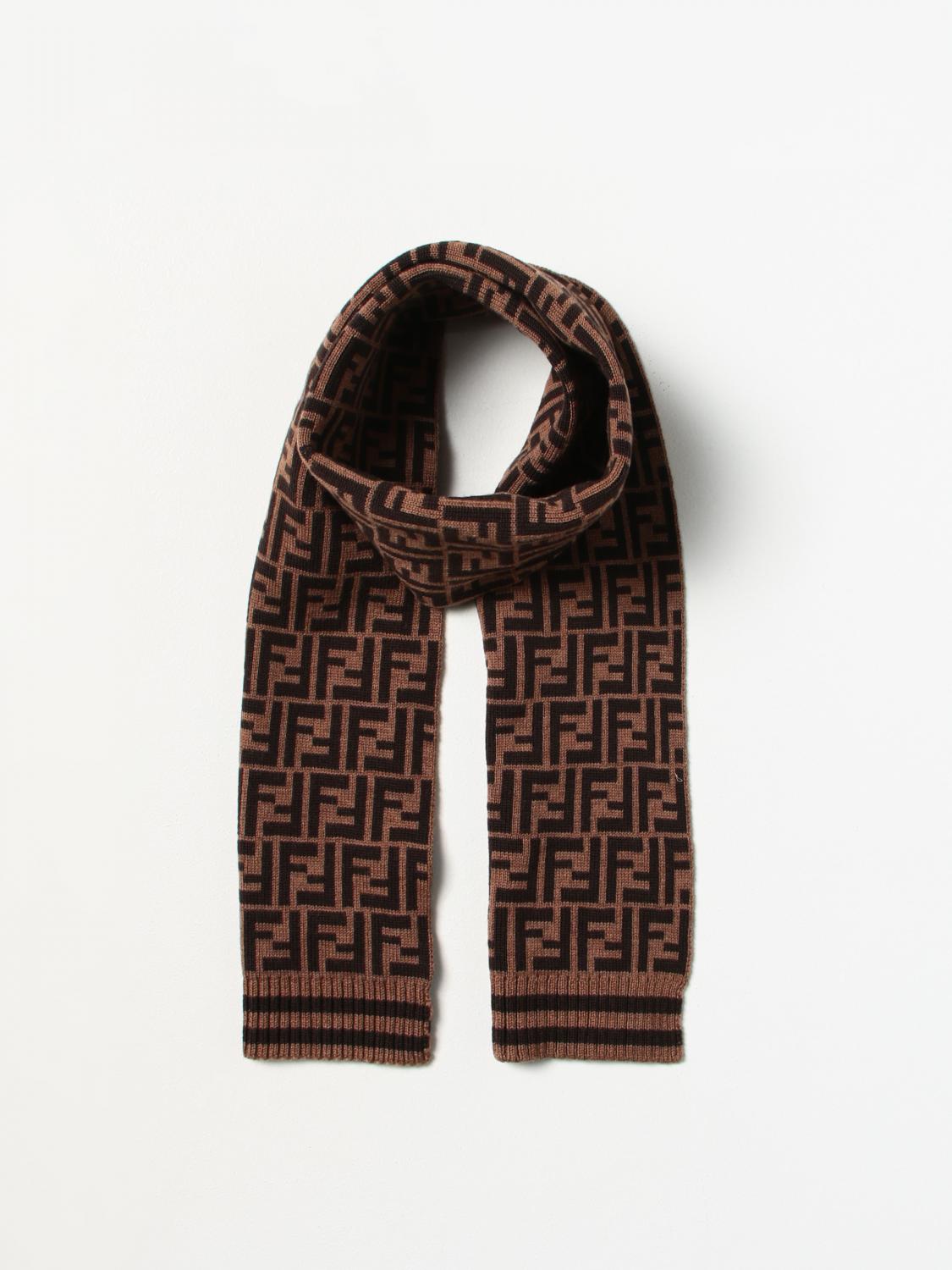 Fendi Kids scarf in virgin wool with FF jacquard monogram