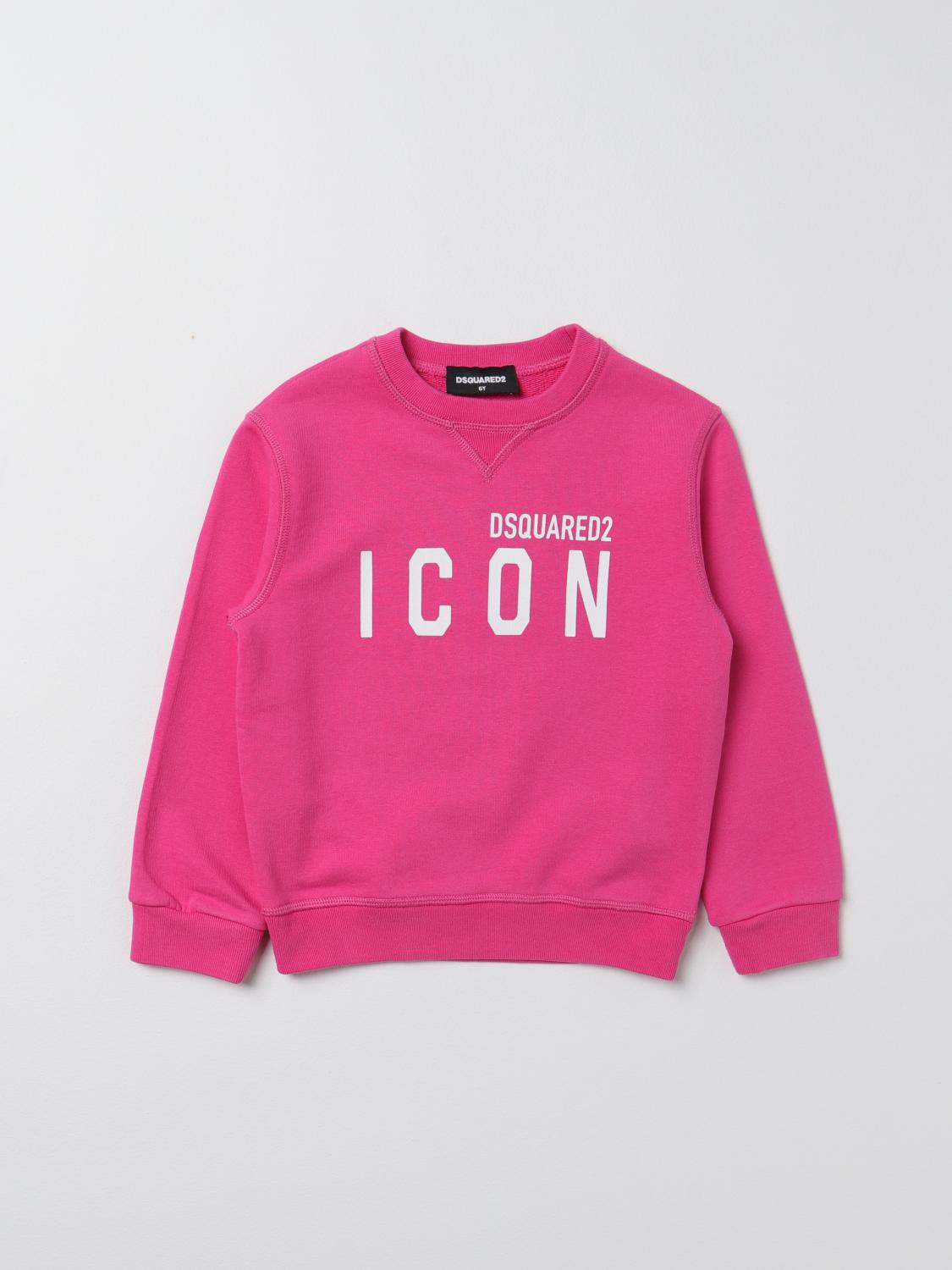DSQUARED2 PULLOVER: Pullover kinder Dsquared2 Junior, Fuchsia - Img 1