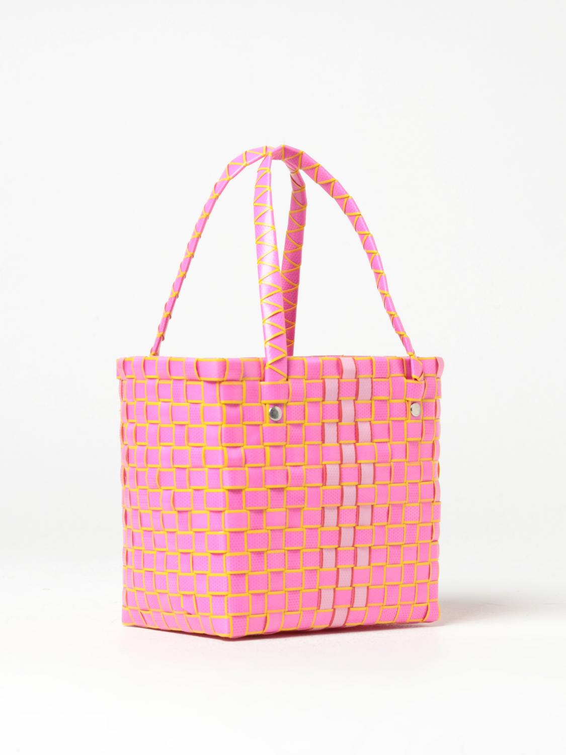 MARNI BAG: Marni bag in woven polypropylene, Pink - Img 2