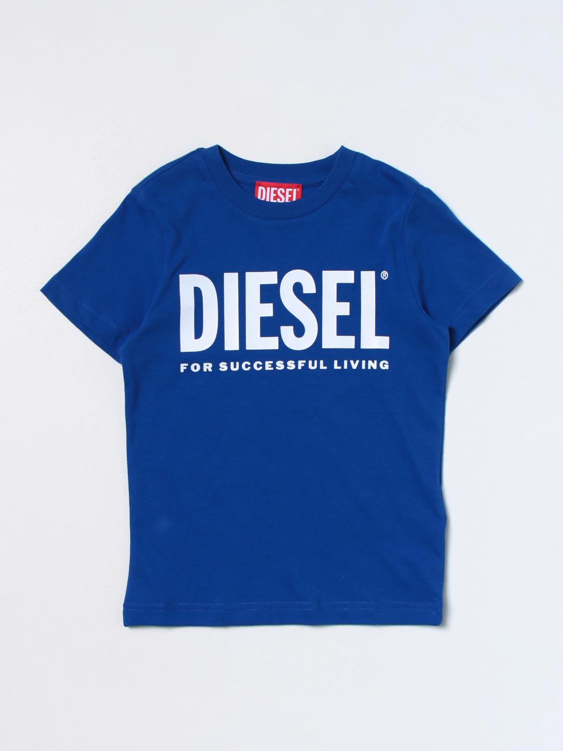 DIESEL T-SHIRT: Diesel cotton t-shirt, Blue - Img 1