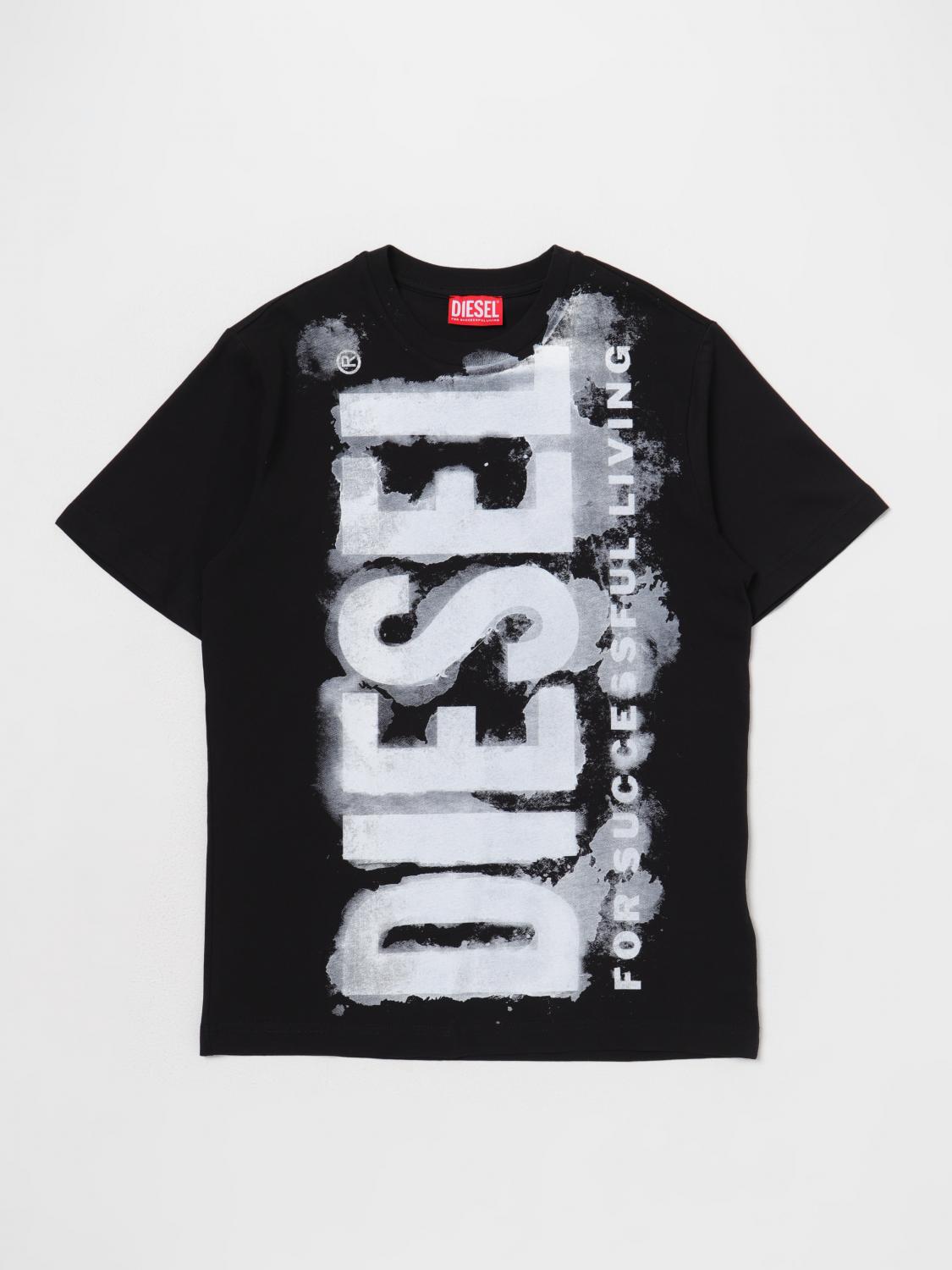 DIESEL: cotton t-shirt - Black | Diesel t-shirt J01131KYAR1