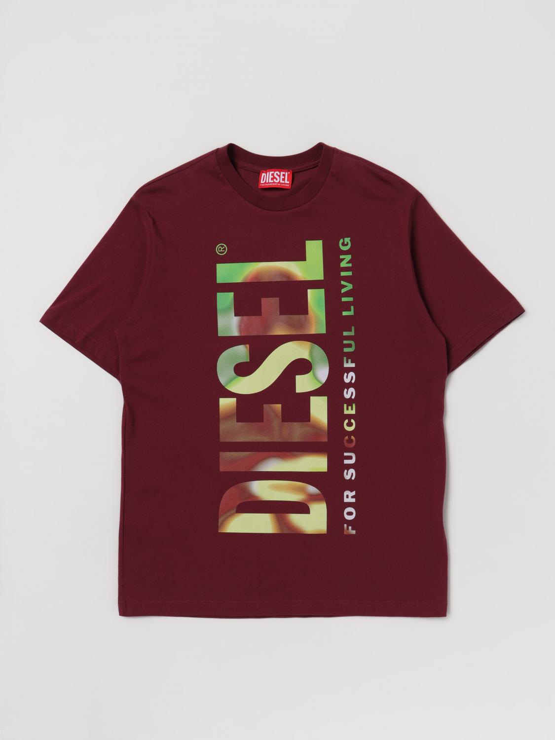 DIESEL T-SHIRT: T-shirt kinder Diesel, Weinrot - Img 1