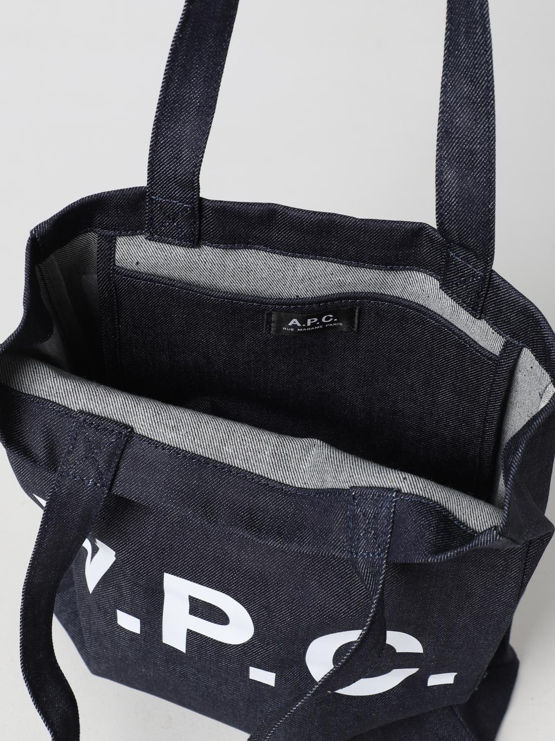 A.P.C. BORSA: Borsa Laure A.P.C. in denim, Blue - Img 3