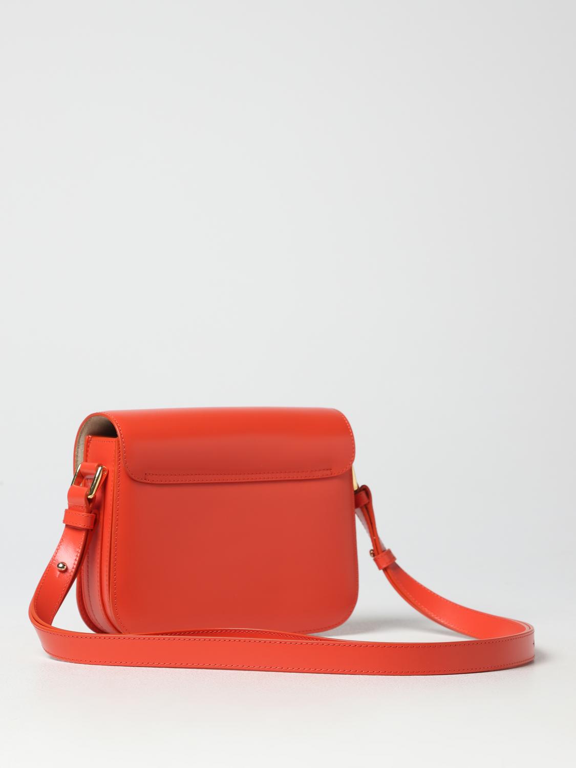 A.P.C. BORSA MINI: Borsa Grace A.P.C in pelle, Arancione - Img 2