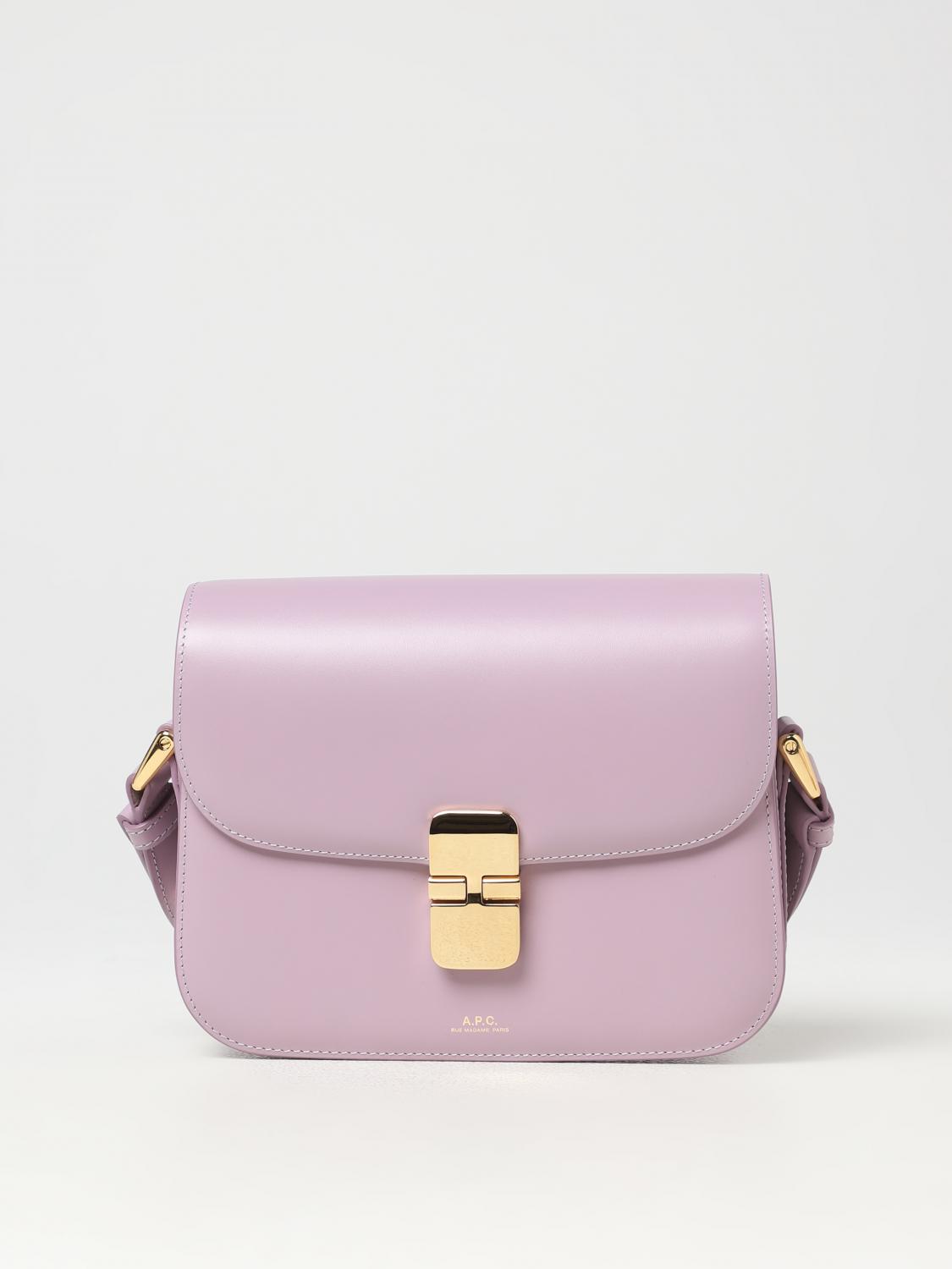 A.P.C. BORSA MINI: Borsa Grace A.P.C in pelle, Lilla - Img 1