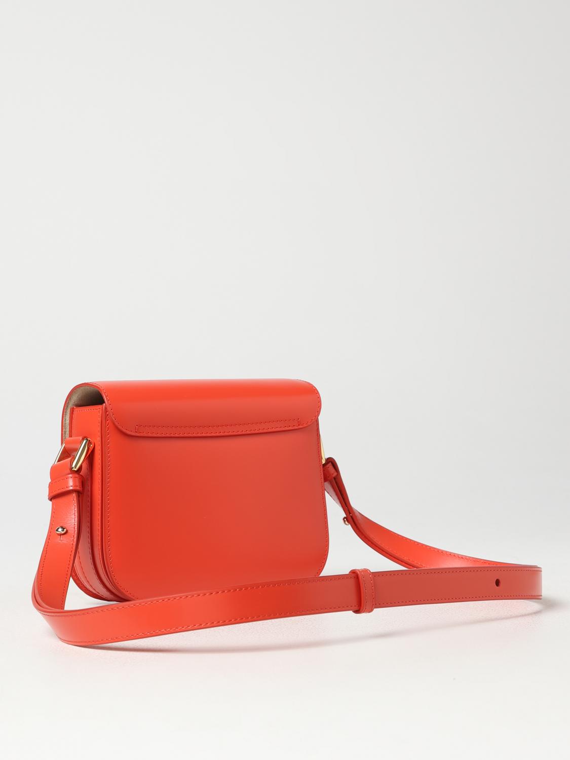 A.P.C. BORSA MINI: Borsa Grace A.P.C. in pelle, Rosso - Img 2