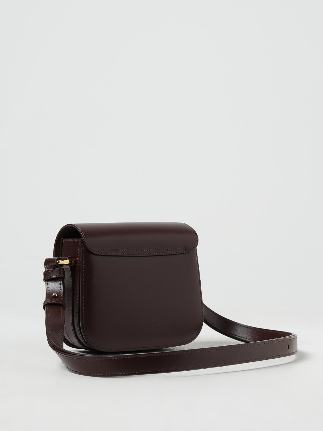 A.P.C. BORSA MINI: Borsa Grace A.P.C. in pelle, Moro - Img 2