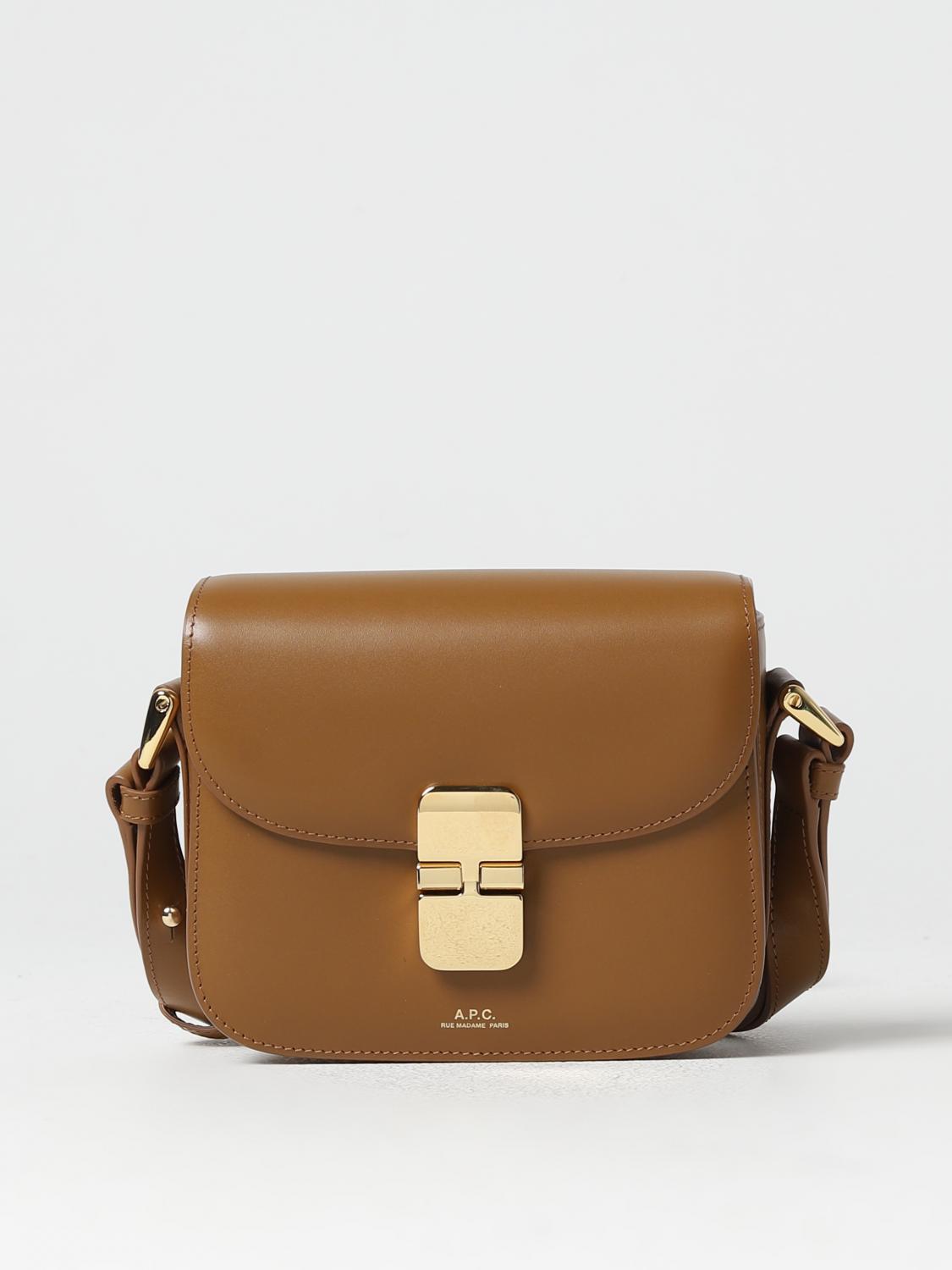 A.P.C. BORSA MINI: Borsa Grace A.P.C. in pelle, Miele - Img 1