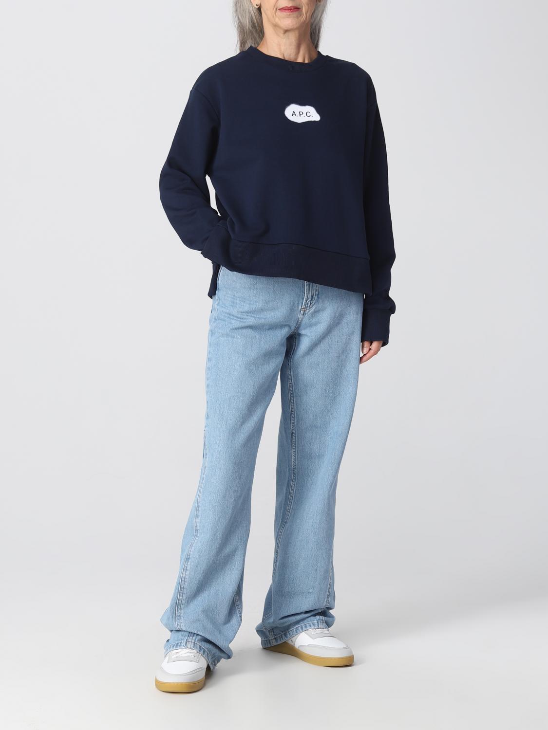 A.P.C. SUDADERA: Camiseta mujer A.P.C., Azul Oscuro - Img 2