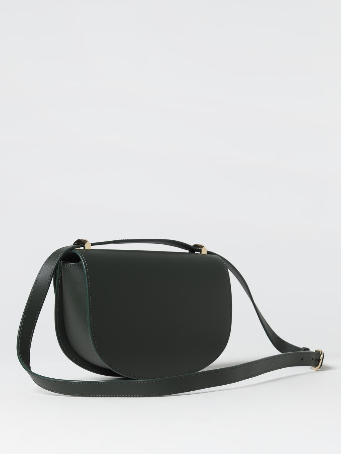 A.P.C. BORSA A SPALLA: Borsa Geneve A.P.C. in pelle, Verde - Img 2