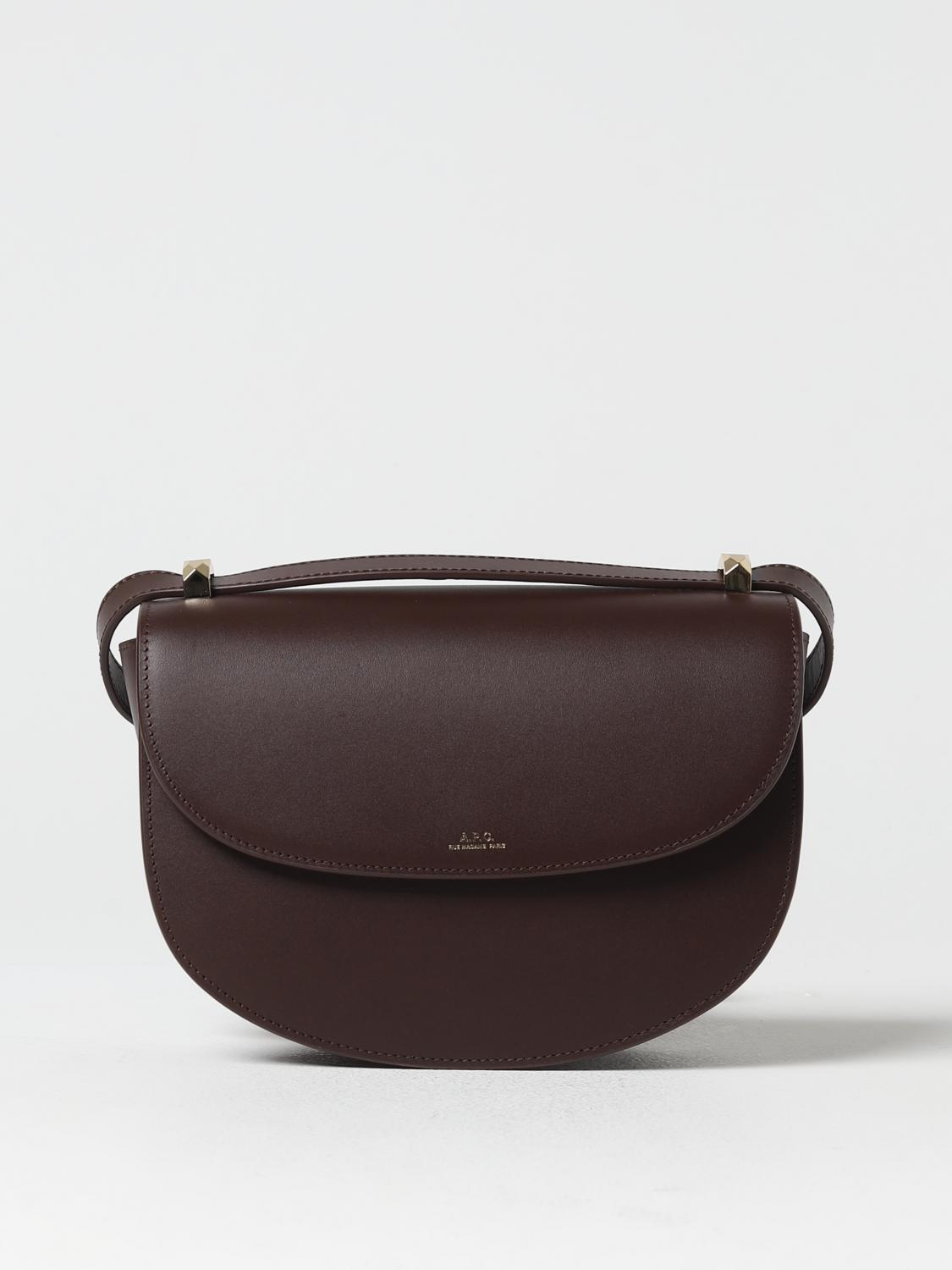 A.P.C. BORSA A SPALLA: Borsa Geneve A.P.C. in pelle, Marrone - Img 1