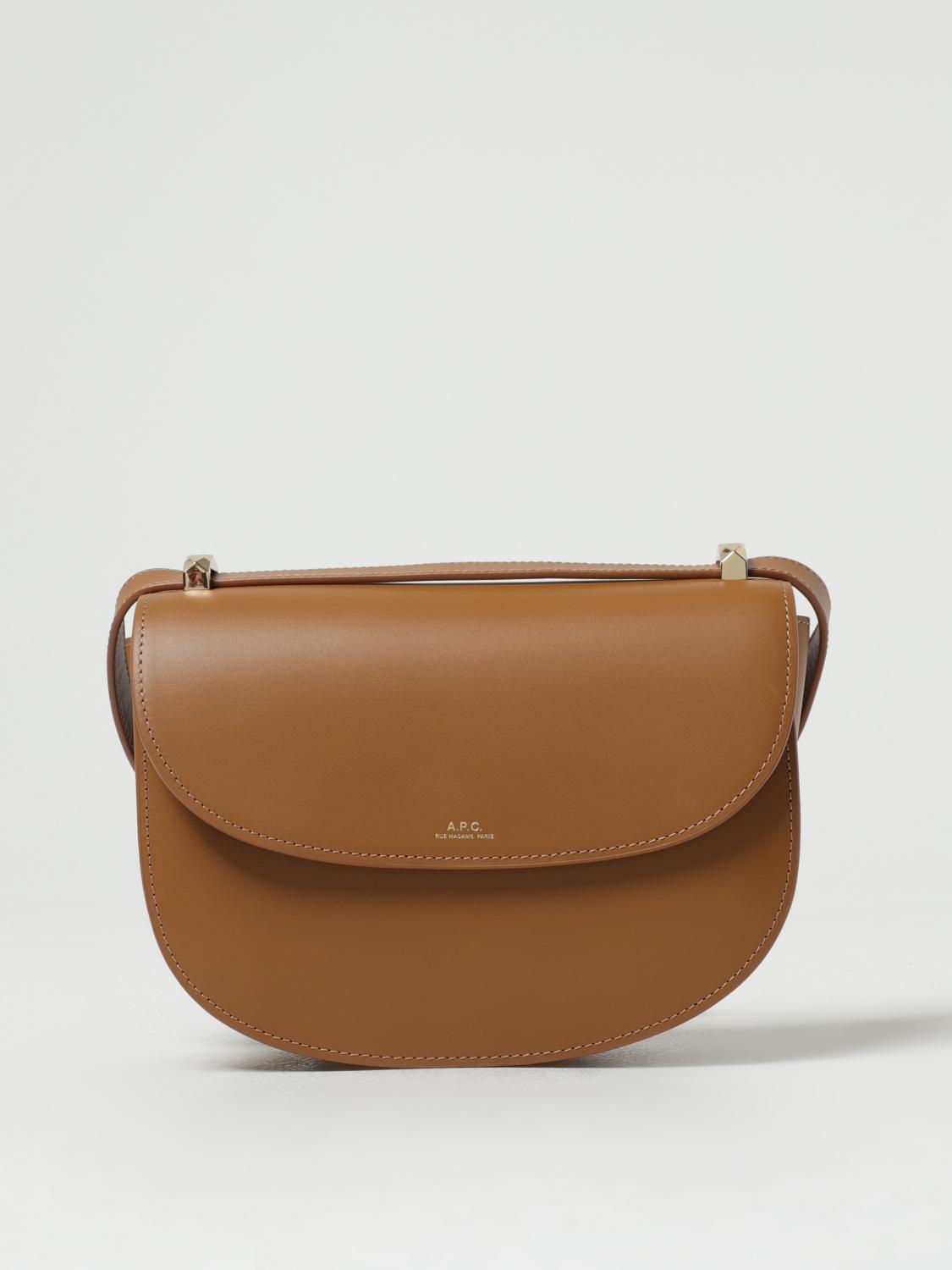 A.P.C. BORSA A SPALLA: Borsa Geneve A.P.C. in pelle, Bruciato - Img 1