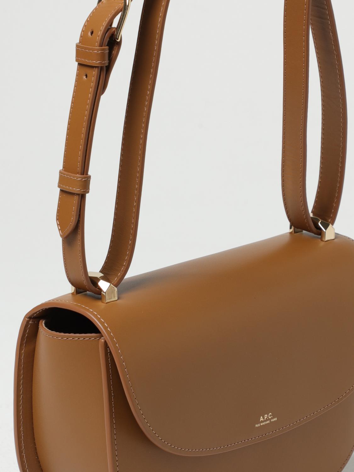 A.P.C. BORSA A SPALLA: Borsa Geneve A.P.C. in pelle, Bruciato - Img 3