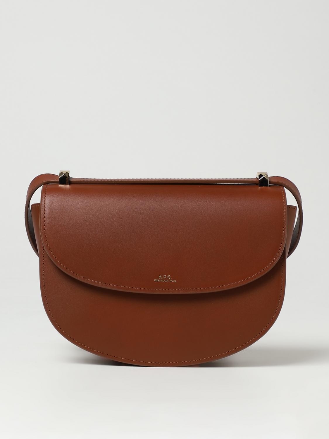 A.P.C. BORSA A SPALLA: Borsa Geneve A.P.C. in pelle, Nocciola - Img 1
