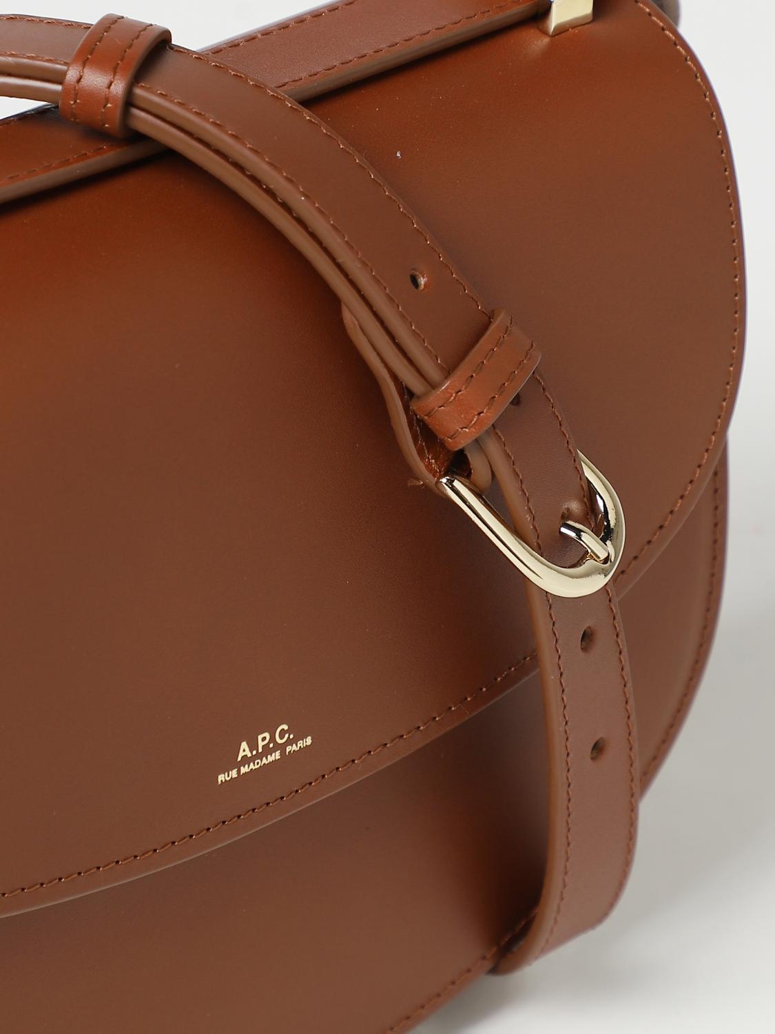 A.P.C. BORSA A SPALLA: Borsa Geneve A.P.C. in pelle, Nocciola - Img 3