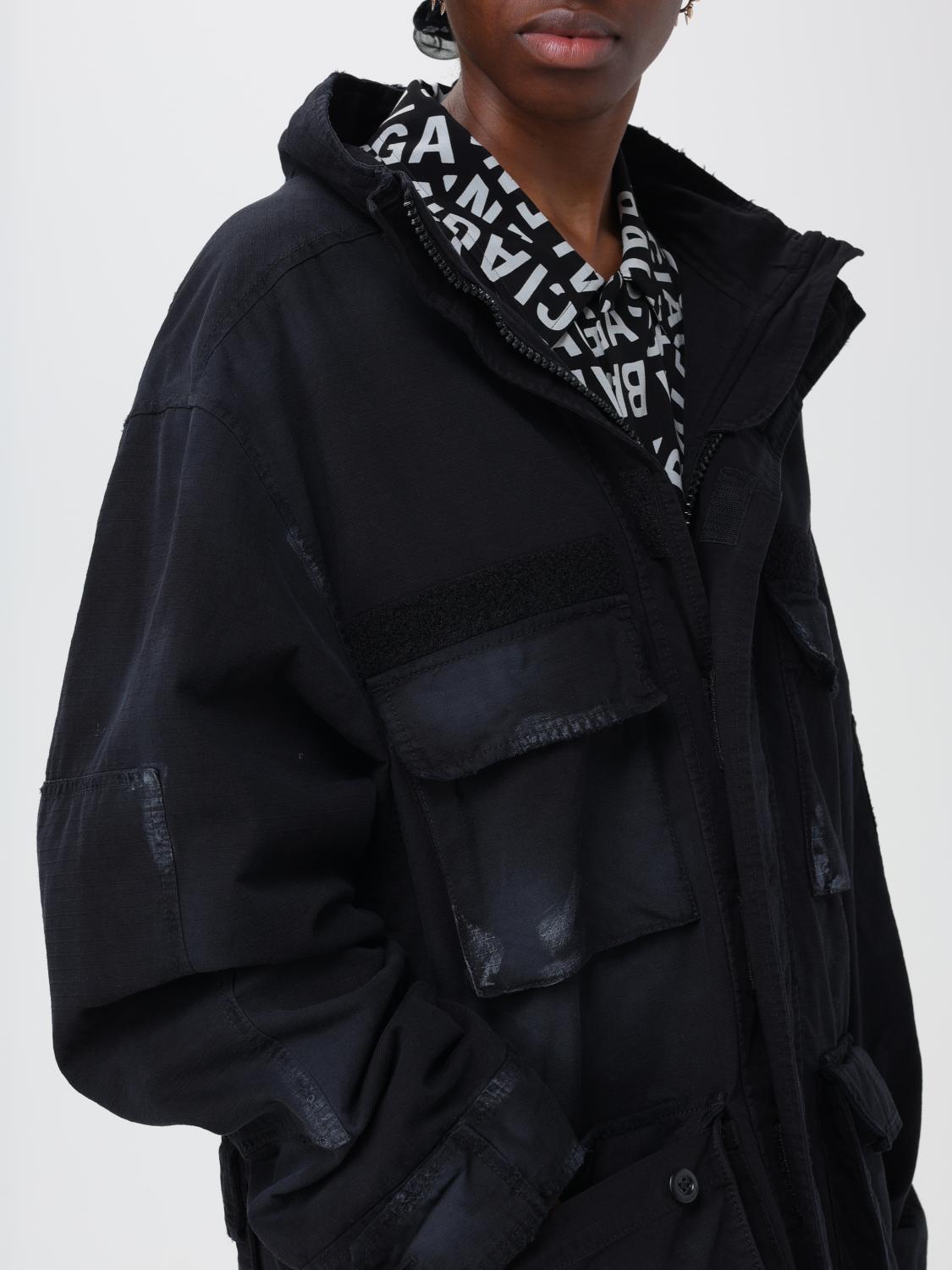Balenciaga parka in cotton - Black | 751719TKP27 | GIGLIO.COM