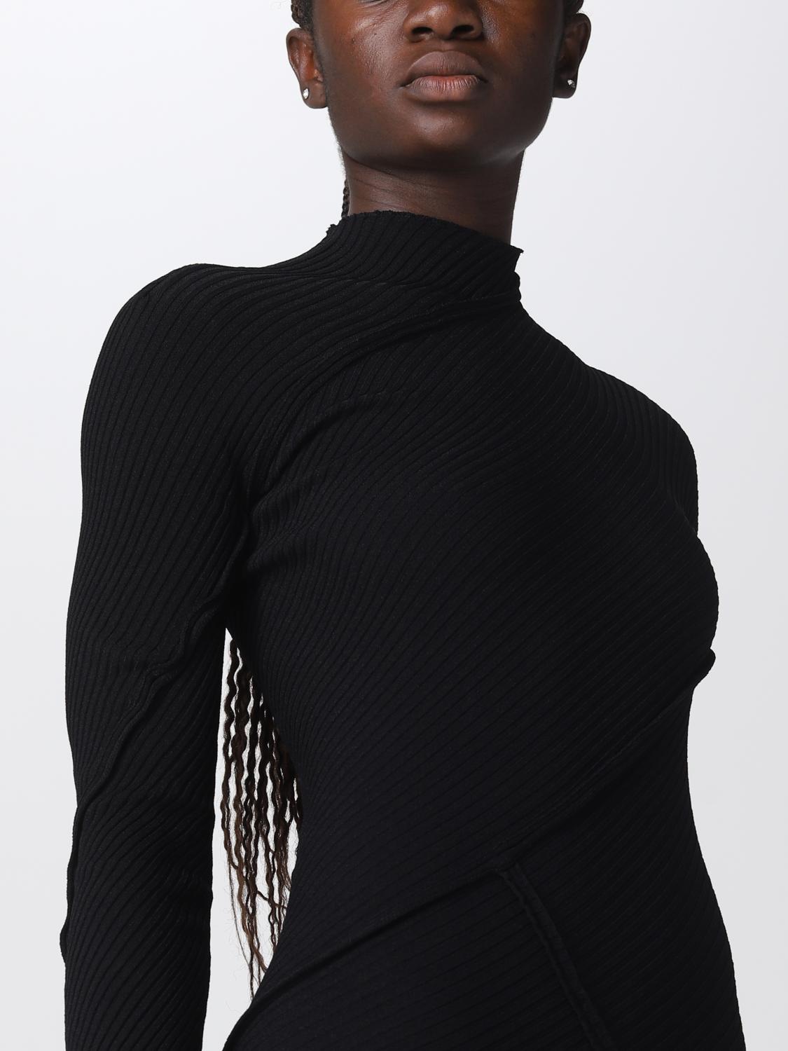 open lace back dress BALENCIAGA Size 4 Black Silk Ribbed Dress  Sui Generis Designer Consignment
