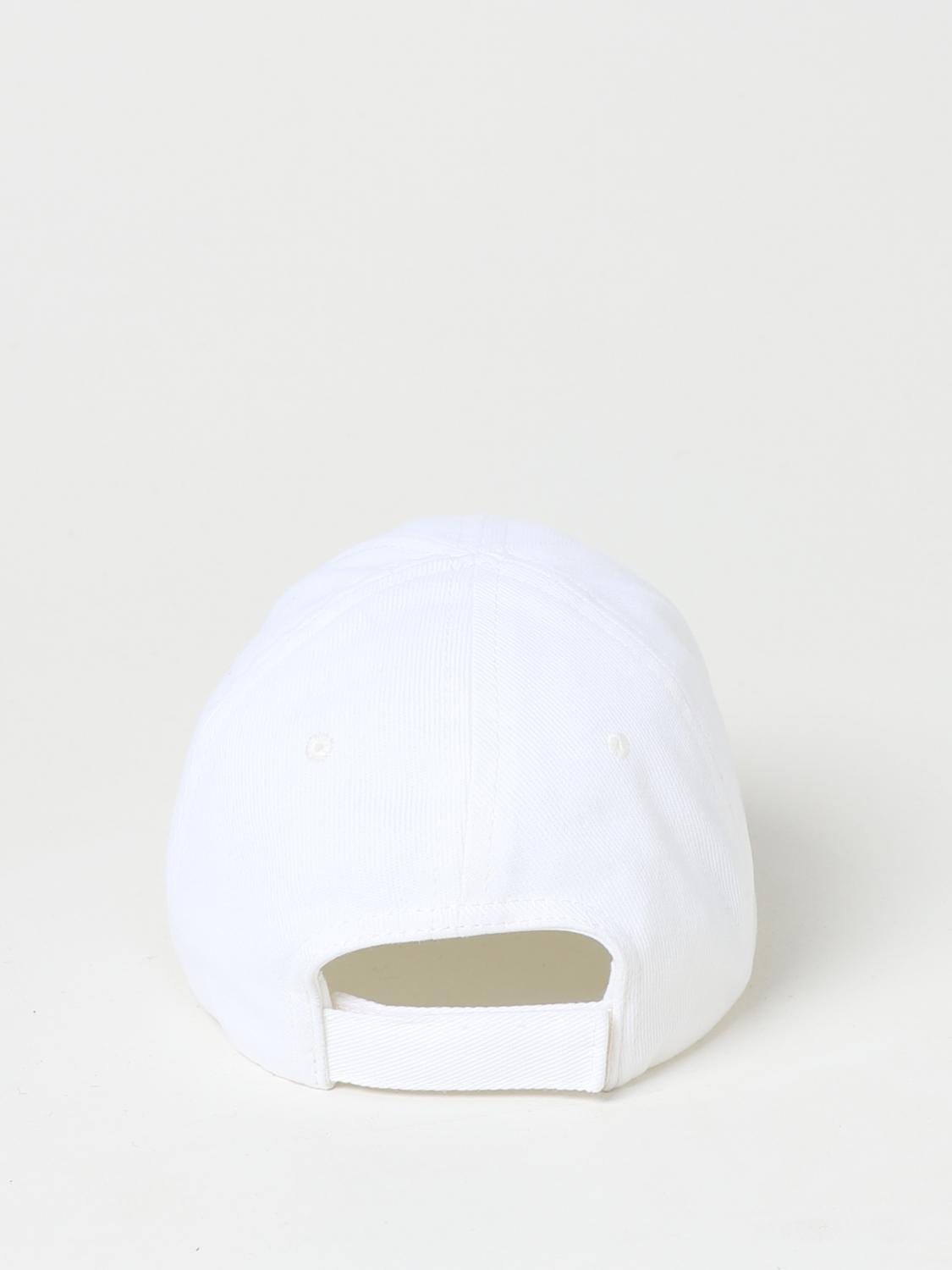 BALENCIAGA HAT: Balenciaga hat in cotton with embroidered logo, White - Img 3