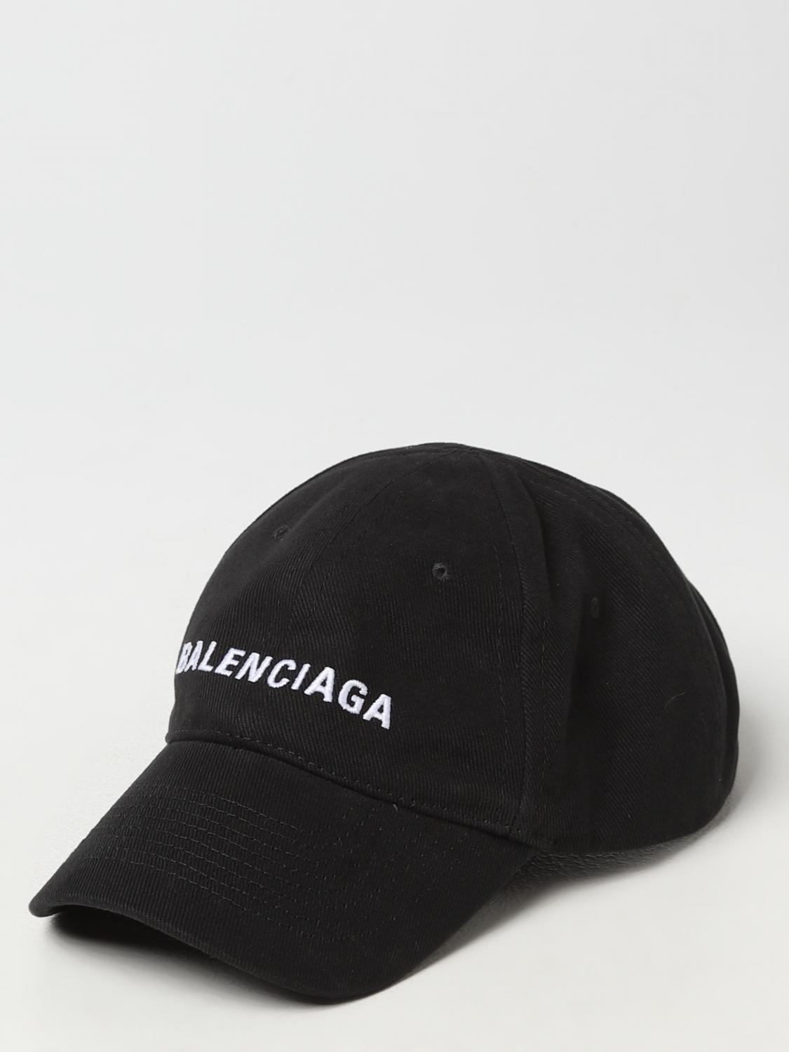 BALENCIAGA HAT: Balenciaga hat in cotton with embroidered logo, Black - Img 1