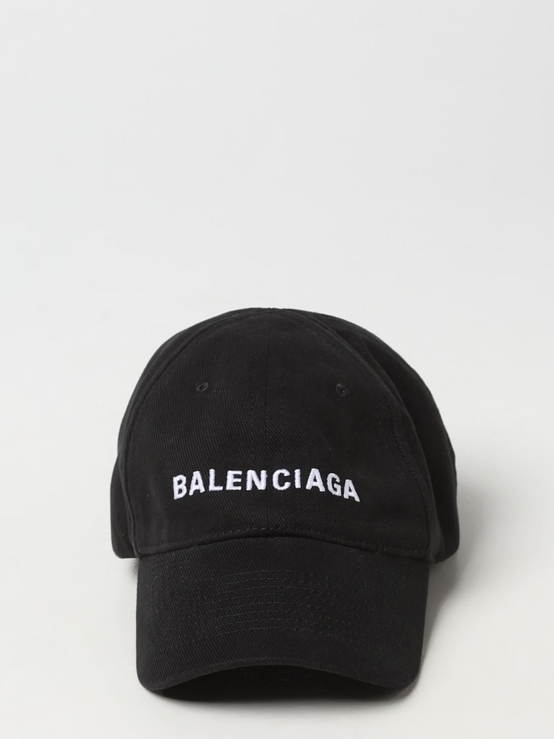 BALENCIAGA HAT: Balenciaga hat in cotton with embroidered logo, Black - Img 2